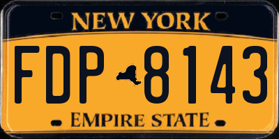 NY license plate FDP8143