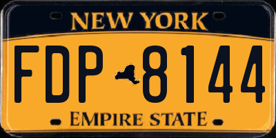 NY license plate FDP8144