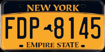 NY license plate FDP8145