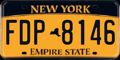NY license plate FDP8146