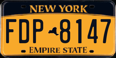 NY license plate FDP8147