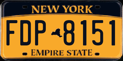 NY license plate FDP8151