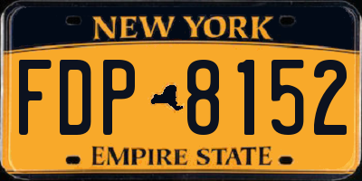 NY license plate FDP8152