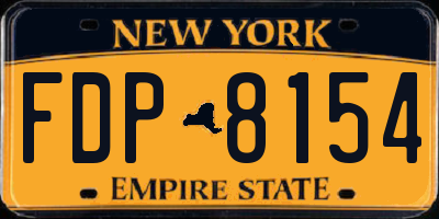 NY license plate FDP8154