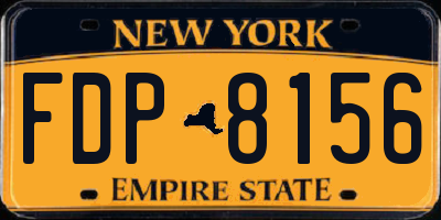 NY license plate FDP8156