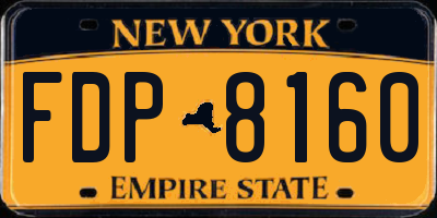 NY license plate FDP8160
