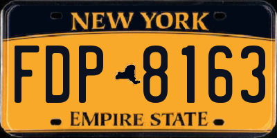 NY license plate FDP8163
