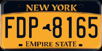 NY license plate FDP8165