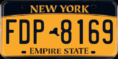 NY license plate FDP8169