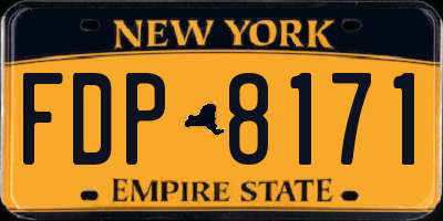 NY license plate FDP8171