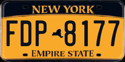 NY license plate FDP8177