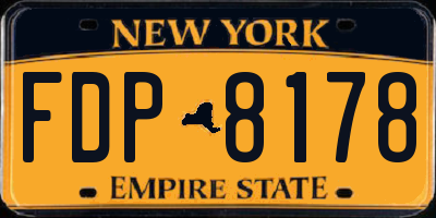 NY license plate FDP8178