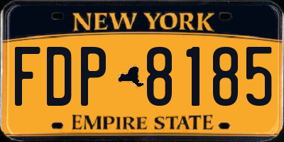 NY license plate FDP8185