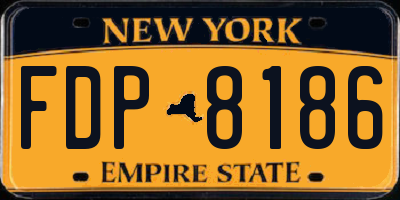 NY license plate FDP8186