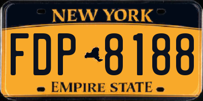NY license plate FDP8188