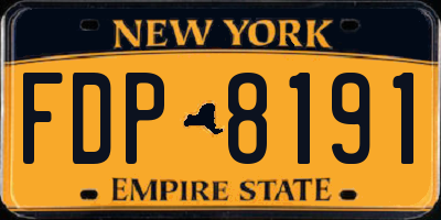 NY license plate FDP8191