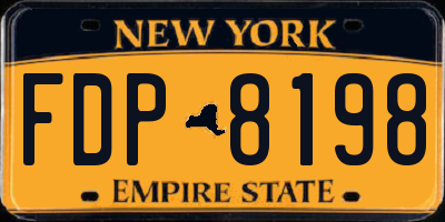 NY license plate FDP8198