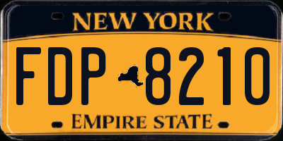 NY license plate FDP8210