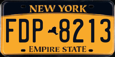 NY license plate FDP8213