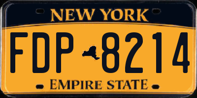 NY license plate FDP8214