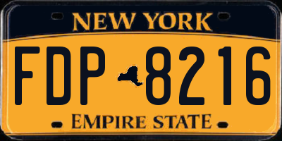 NY license plate FDP8216