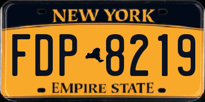 NY license plate FDP8219