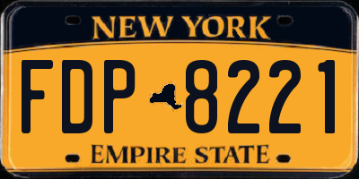 NY license plate FDP8221