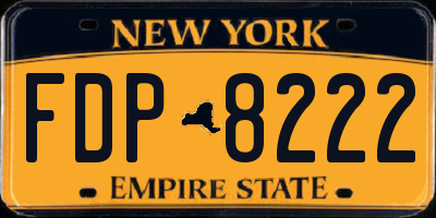 NY license plate FDP8222