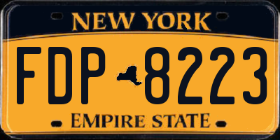 NY license plate FDP8223