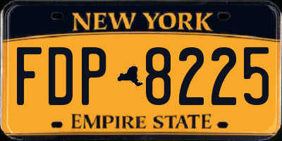 NY license plate FDP8225