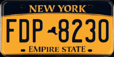 NY license plate FDP8230