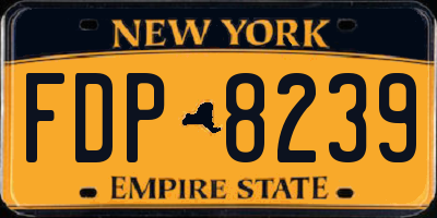 NY license plate FDP8239