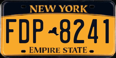 NY license plate FDP8241