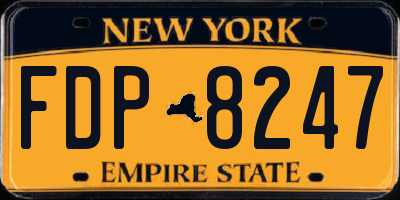 NY license plate FDP8247