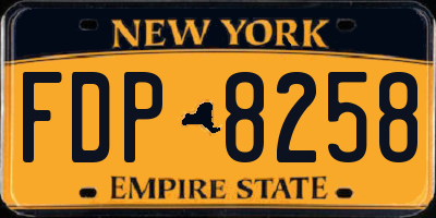 NY license plate FDP8258