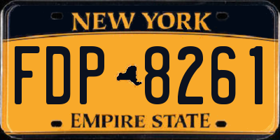 NY license plate FDP8261