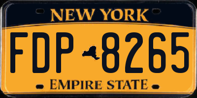 NY license plate FDP8265