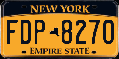 NY license plate FDP8270