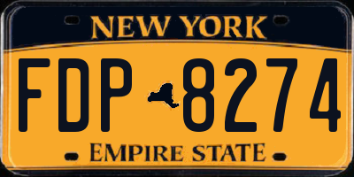 NY license plate FDP8274