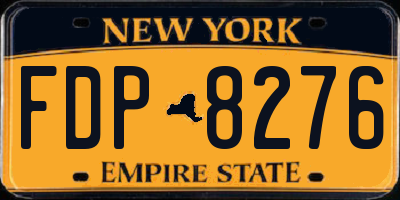 NY license plate FDP8276