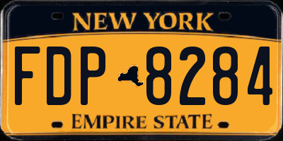 NY license plate FDP8284
