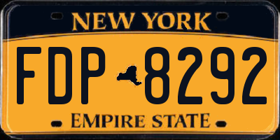 NY license plate FDP8292