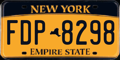 NY license plate FDP8298