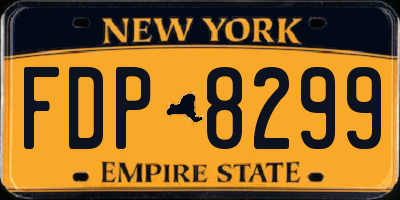 NY license plate FDP8299