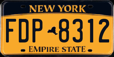 NY license plate FDP8312