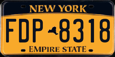 NY license plate FDP8318