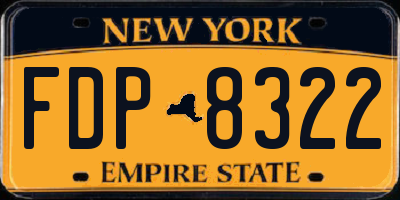 NY license plate FDP8322