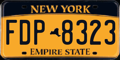NY license plate FDP8323