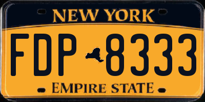 NY license plate FDP8333