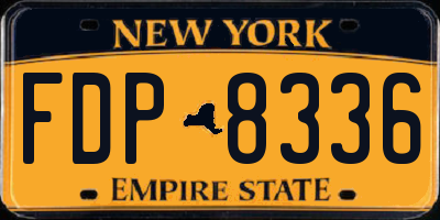 NY license plate FDP8336